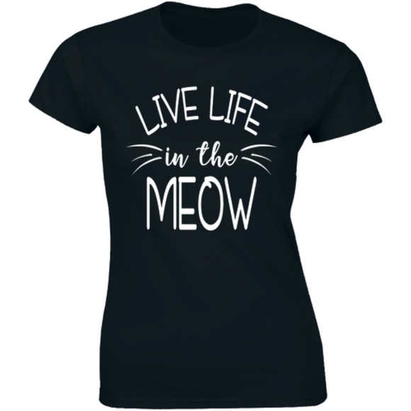 Live Life In The Meow Cat Pet Lovers Women T-shirt - Picture 1 of 3